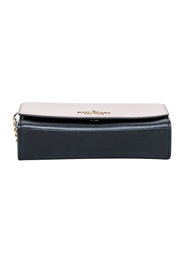 Current Boutique-Kate Spade - Beige & Black Saffiano Leather Mini Crossbody Bag