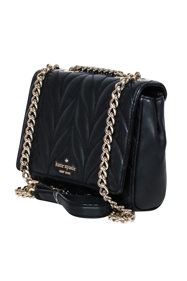 Current Boutique-Kate Spade - Black Quilted Leather Crossbody Bag