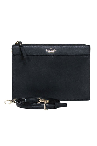 Current Boutique-Kate Spade - Black Saffiano Leather Rectangular Crossbody Bag