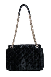 Current Boutique-Kate Spade - Black Velvet Quilted Crossbody Bag