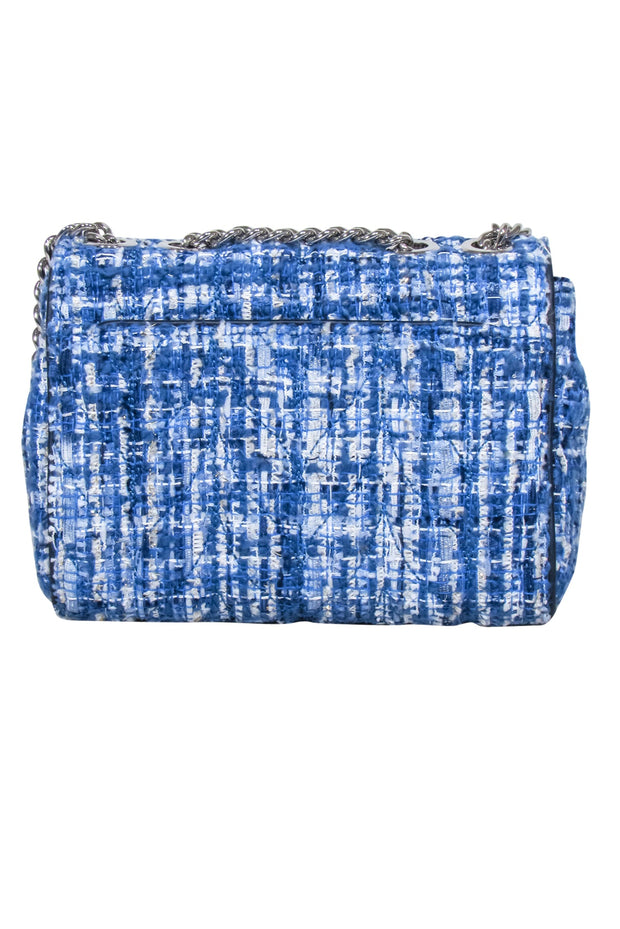 Current Boutique-Kate Spade - Blue Quilted Tweed Mini "Emelyn" Crossbody Bag