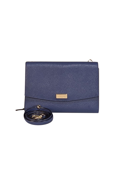 Kate Spade - Dark Blue Saffiano leather - Current Boutique
