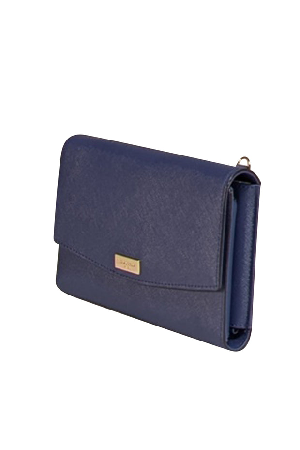 Kate Spade - Dark Blue Saffiano leather - Current Boutique