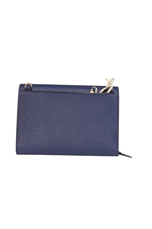 Kate Spade - Dark Blue Saffiano leather - Current Boutique
