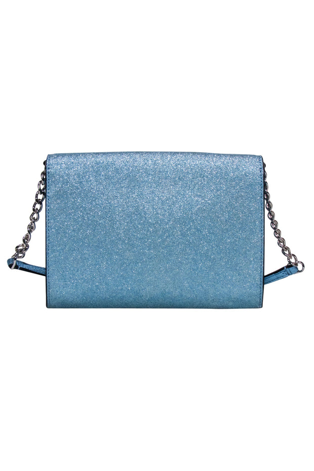 Current Boutique-Kate Spade - Light Blue Sparkly Fold-Over Crossbody Bag