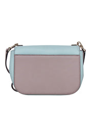 Current Boutique-Kate Spade - Light Blue & Taupe Colorblocked Leather Crossbody Bag