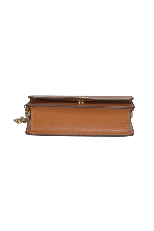 Kate Spade - Clay Brown Saffiano Leather Crossbody Bag - Current Boutique