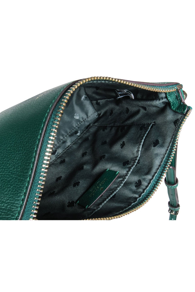 Current Boutique-Kate Spade - Emerald Green Pebbled Leather Crossbody Bag