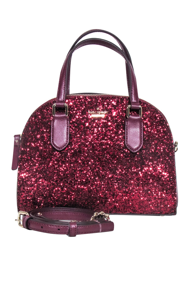 Current Boutique-Kate Spade - Maroon Glitter Crossbody Bag