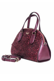 Current Boutique-Kate Spade - Maroon Glitter Crossbody Bag
