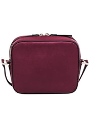 Current Boutique-Kate Spade - Maroon Saffiano Leather Structured Crossbody Bag