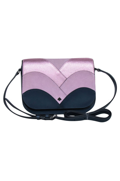 Current Boutique-Kate Spade - Navy & Lavender Color Block Crossbody Bag