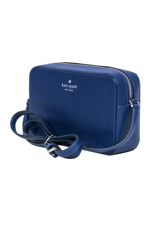 Current Boutique-Kate Spade - Navy Refined Leather "Sienna" Crossbody Bag