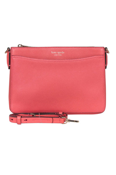 Current Boutique-Kate Spade - Coral Pink Pebbled Leather Crossbody Bag