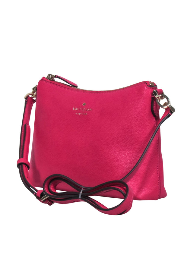 Current Boutique-Kate Spade - Fuchsia Pebbled Leather Crossbody Bag