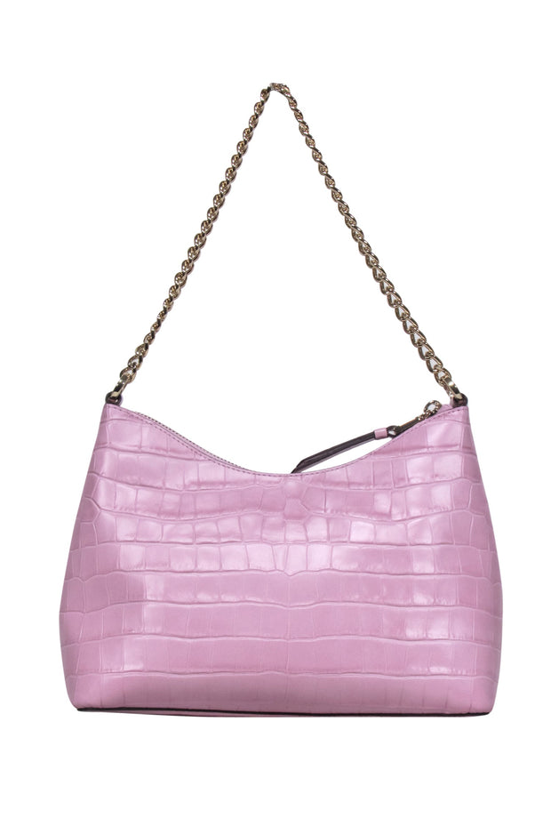 Current Boutique-Kate Spade - Light Pink Croc Embossed Leather Crossbody Bag