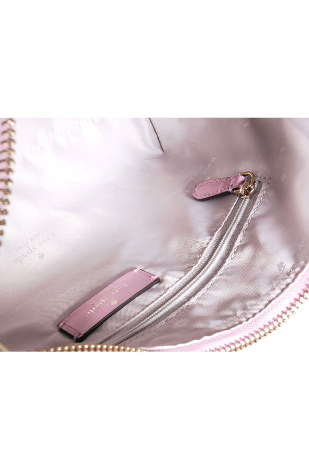 Current Boutique-Kate Spade - Light Pink Croc Embossed Leather Crossbody Bag