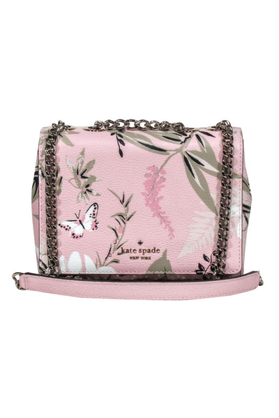 Current Boutique-Kate Spade - Light Pink Floral Fold-Over Crossbody Purse