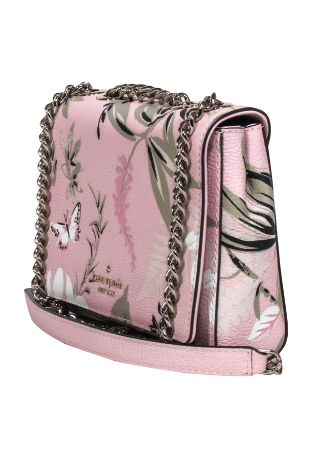 Current Boutique-Kate Spade - Light Pink Floral Fold-Over Crossbody Purse