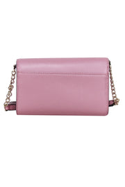 Current Boutique-Kate Spade - Mauve Pink Leather Bow Front Flap Crossbody Bag