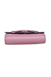 Current Boutique-Kate Spade - Mauve Pink Leather Bow Front Flap Crossbody Bag