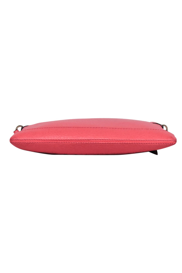 Current Boutique-Kate Spade - Neon Coral Pink Laser Cut Front Crossbody Bag