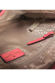 Current Boutique-Kate Spade - Neon Coral Pink Laser Cut Front Crossbody Bag