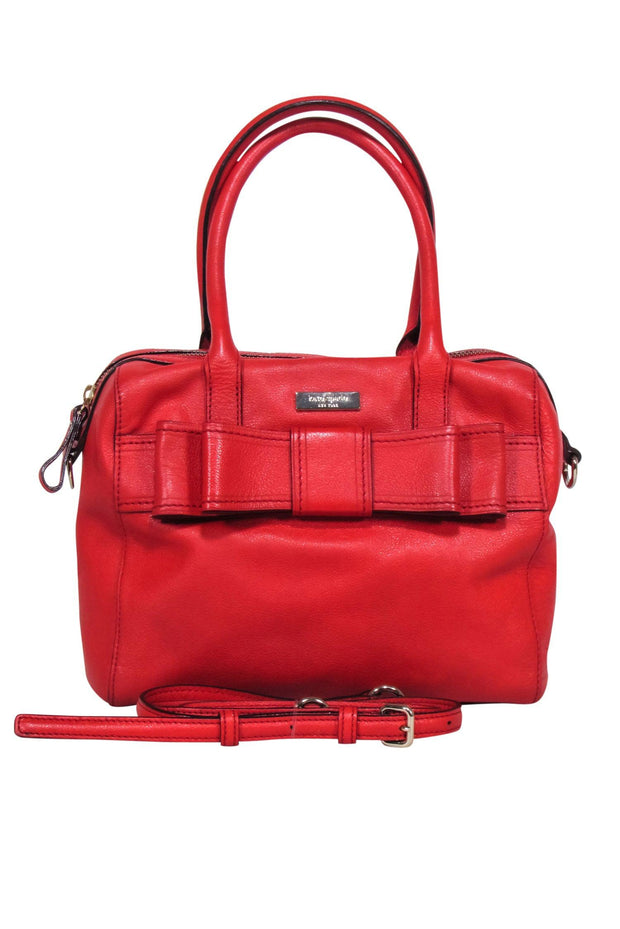 Current Boutique-Kate Spade - Red Leather Bow Front Crossbody Bag
