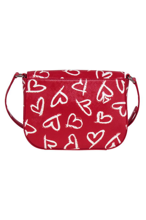 Current Boutique-Kate Spade - Red Leather Lipstick Heart Print Crossbody Bag