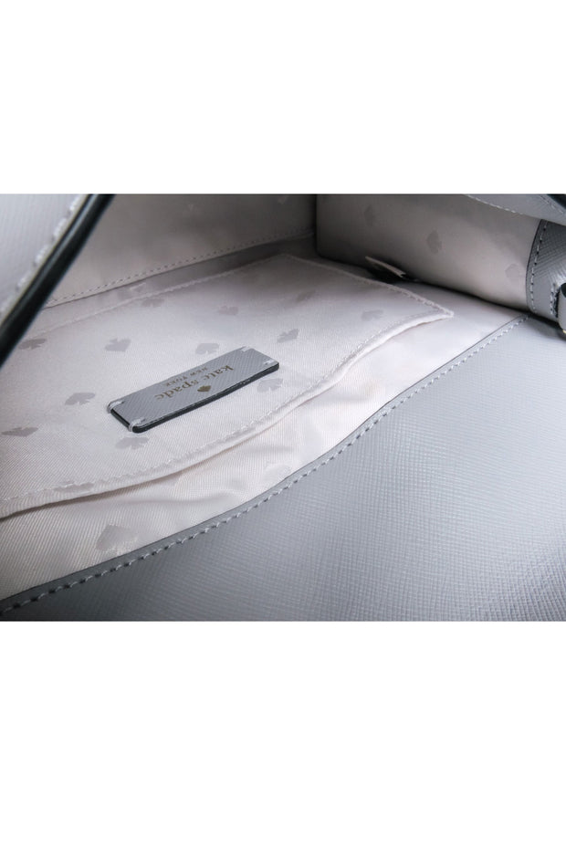 Current Boutique-Kate Spade - White, Grey & Black Leather Crossbody Bag