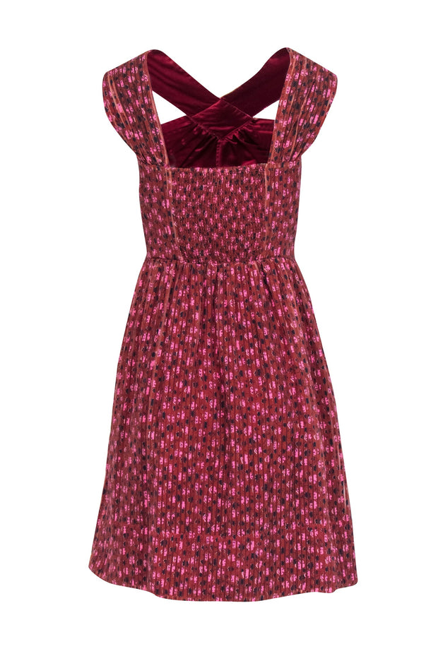 Current Boutique-Kate Spade - Tan w/ Pink & Black Floral Print Dress Sz 4