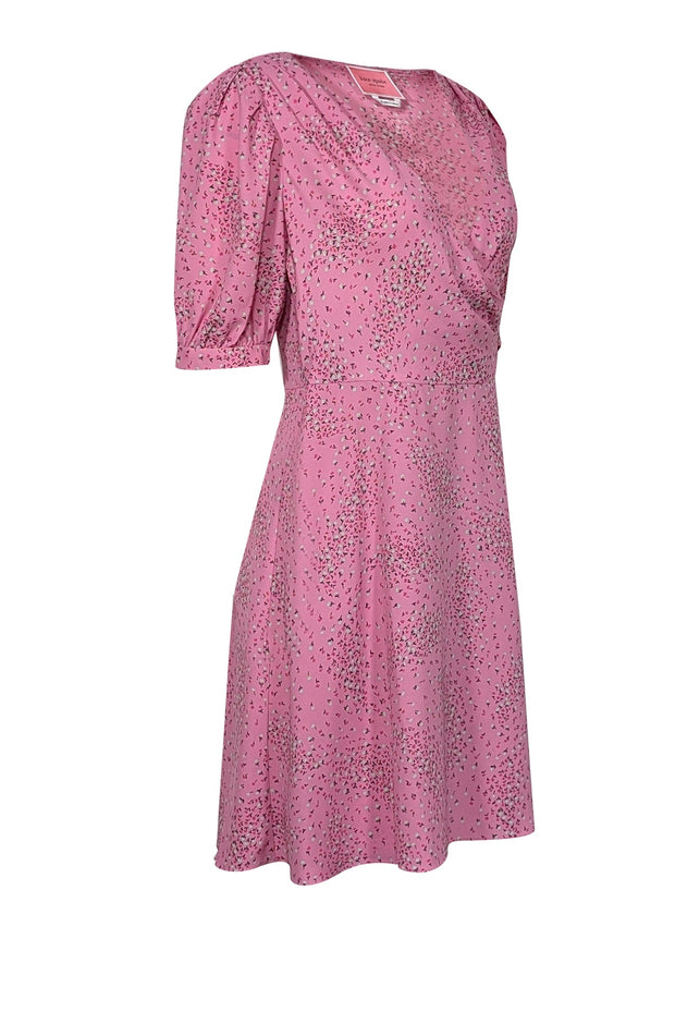 Current Boutique-Kate Spade - Pink "Meadow" Print Wrap Dress Sz 6