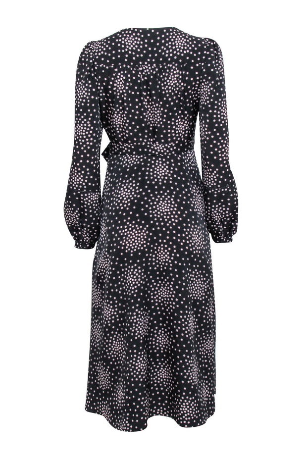 Current Boutique-Kate Spade - Black & Light Pink "Festive Confetti" Wrap Dress Sz 0