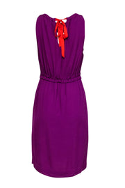 Current Boutique-Kate Spade - Purple "Katia" Dress w/ Orange Neck Tie Sz S