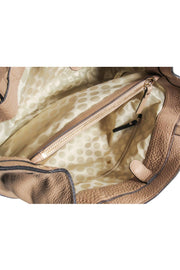 Current Boutique-Kate Spade - Beige & Black Leather Handbag w/ Bow Accent