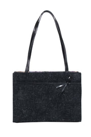 Current Boutique-Kate Spade - Charcoal Grey Wool Handbag w/ Leather Handles