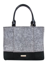 Current Boutique-Kate Spade - Grey & Black Double Breasted Button Front Handbag