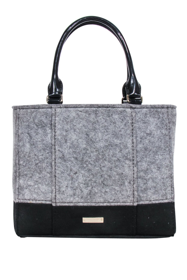 Current Boutique-Kate Spade - Grey & Black Double Breasted Button Front Handbag