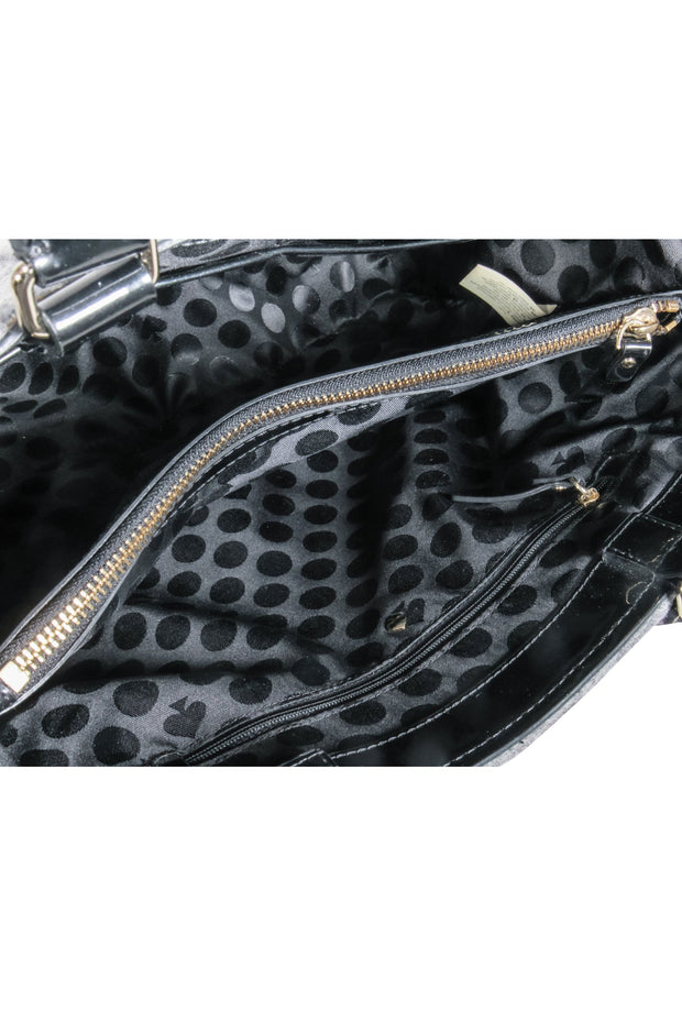 Current Boutique-Kate Spade - Grey & Black Double Breasted Button Front Handbag