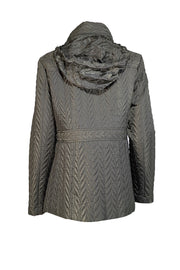 Kate Spade - Olive Green Quilted Jacket w/ Optional Hood Sz L - Current Boutique