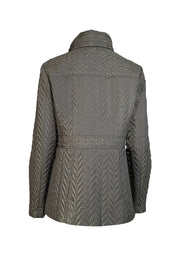 Kate Spade - Olive Green Quilted Jacket w/ Optional Hood Sz L - Current Boutique