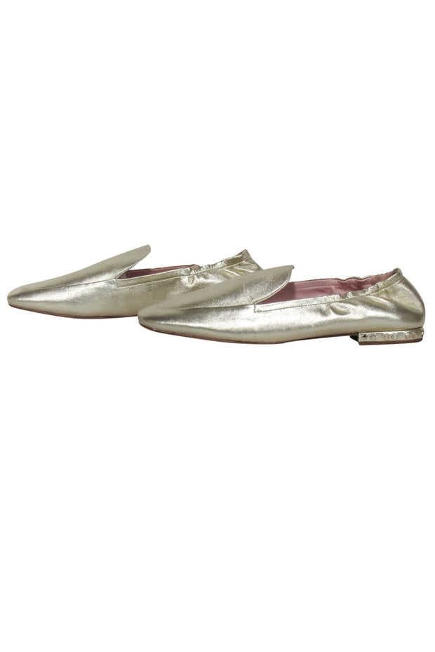 Current Boutique-Kate Spade - Gold Metallic Leather Loafers Sz 11
