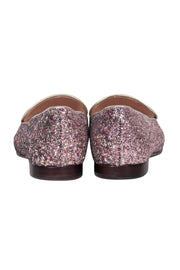 Current Boutique-Kate Spade - Pink & Silver Glitter Loafers Sz 9