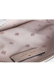 Current Boutique-Kate Spade - Beige, White & Black Saffiano "Staci" Leather Satchel