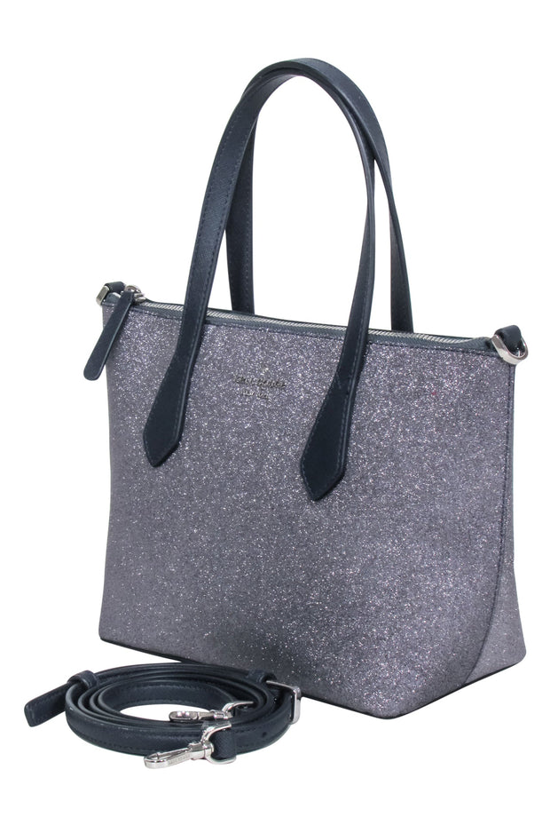 Current Boutique-Kate Spade - Dusk Navy "Joeley" Glitter Satchel