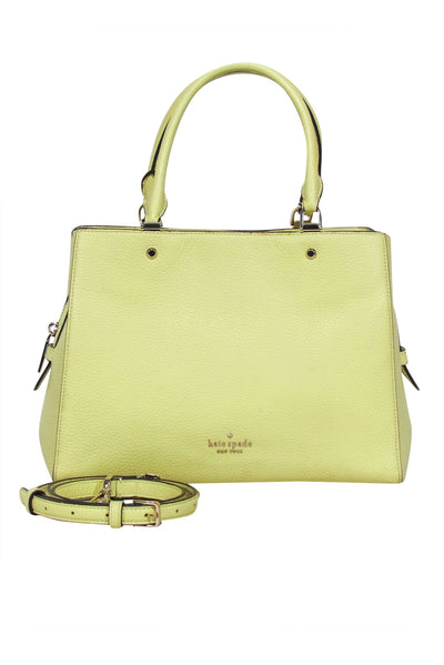 Current Boutique-Kate Spade - Neon Yellow Pebbled Leather Satchel Bag