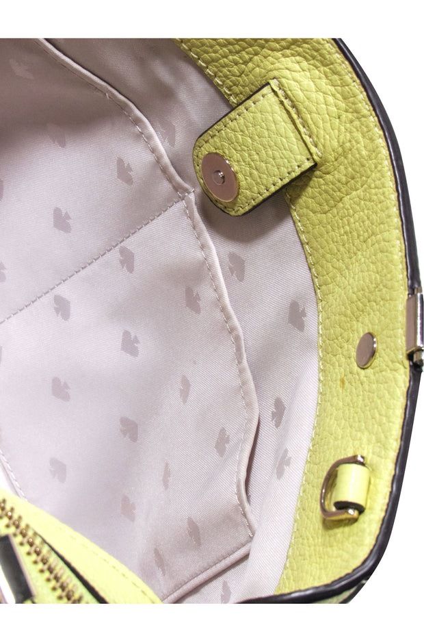 Current Boutique-Kate Spade - Neon Yellow Pebbled Leather Satchel Bag