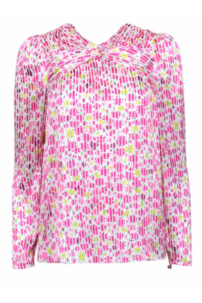 Current Boutique-Kate Spade - Whit & Pink Floral Print Blouse Sz S
