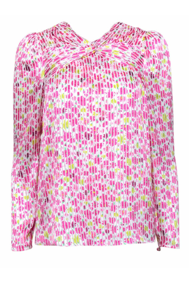 Current Boutique-Kate Spade - Whit & Pink Floral Print Blouse Sz S
