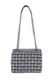 Current Boutique-Kate Spade - Black, Grey & White Tweed "Natalia" Shoulder Bag